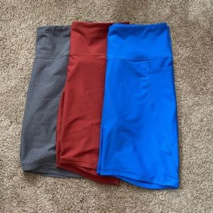 Three Pairs Old Navy High Rise Bike Shorts with Pockets Size XL